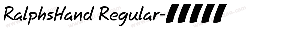 RalphsHand Regular字体转换